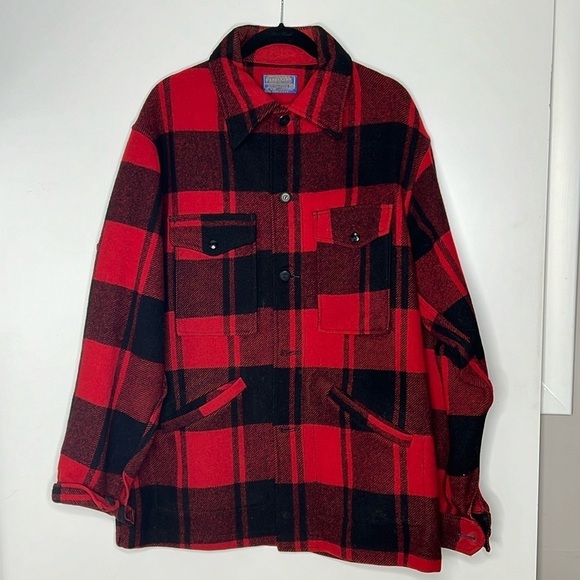 Pendleton Sz M Vintage Men’s 100% Pure Virgin Wool Shirt Jacket Made in USA - Picture 1 of 7